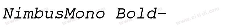 NimbusMono Bold字体转换